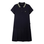 하프클럽 H322 리버스플리츠원피스_BK