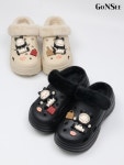 [고앤씨]여성 지비츠 겨울 방한 키높이 털 슬리퍼 6cm