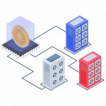             Bitcoin network, blockchain network, btc, cryptocurrency network, digital currency icon             Bitcoin and... 