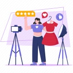 Selling, streaming, content creator, digital marketing, advertising, influencer, social media illustration - Download on Iconfinder