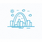 Gateway arch, landmark, tallest arch, us landmark, us monument icon - Download on Iconfinder