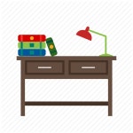 Book, desk, lamp, library, school, study, table icon - Download on Iconfinder