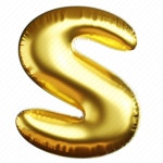 S, alphabet, uppercase, letter, font, gold, balloon icon - Download on Iconfinder