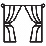 Curtain, window, decoration, ornament, interior, furniture, home icon - Download on Iconfinder