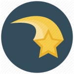 Shooting, star, space, stargaze icon