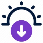 Sunset, sun, sunrise, sunlight, weather icon - Download on Iconfinder