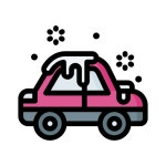 Car, ice, snow, snowflake, winter icon - Free download