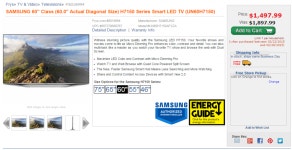 [Frys] SAMSUNG 60 H7150 Series Smart LED TV (UN60H7150)($1099... [Frys] SAMSUNG 60 H7150 Series Smart LED TV (UN60H7150)($1099/FS)