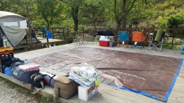 포천 오양골 데크에 터널 쳤어요~ - 뽐뿌:캠핑포럼 포천 오양골 데크에 터널 쳤어요~