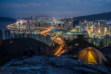 부산야경을 안주삼아~~~ 한잔 홀짝거렸던 장산 백패킹 - 뽐뿌:캠핑포럼 부산야경을 안주삼아~~~ 한잔 홀짝거렸던 장산 백패킹