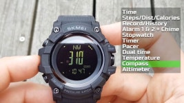 SKMEI 1358 다기능 시계 - 나침반, 고도계, 기압계, 만보기, 온도계... SKMEI 1358 다기능 시계 - 나침반, 고도계, 기압계, 만보기, 온도계... 