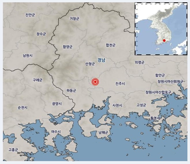 경북 영덕군 22지역에서 규모 2.7 지진 발생, 인근지역 진동 느껴져 - 안전 주의 요망