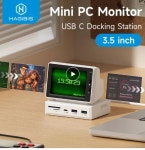 Hagibis IPS 미니 스크린 AIDA64 미니 PC CPU RAM HDD 데이터 모니터 디스플레이 서브 스크린, 노트북 PC 맥북용 USB C 허브 포함, 3.5... 