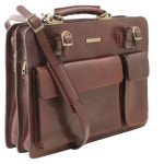  Briefcases Luggage & Bags Luggage & Bags Tuscany Leather Venezia Leather Briefcase 2 compartments Brown kopa.or.kr