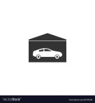 Garage icon flat Royalty Free Vector Image - VectorStock Garage icon flat vector image on VectorStock
