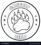 Black and white bear paw Royalty Free Vector Image Black and white bear paw vector image on VectorStock