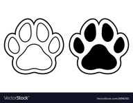 Pawprints outlined Royalty Free Vector Image - VectorStock Pawprints outlined vector image on VectorStock