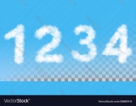 Numbers made out clouds Royalty Free Vector Image Numbers made out clouds vector image on VectorStock