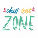 Chill out zone, chill out, relax, meditation, lettering, typography, sticker sticker - Download on Iconfinder