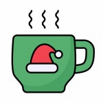 Coffee, hot drink, christmas, mug, coffee cub, drink icon - Download on Iconfinder
