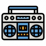 Radio, retro, music, cassette, player icon - Download on Iconfinder