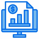 Financial, graph, money, monitor icon - Download on Iconfinder