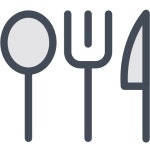 Dish, flatware, fork, knife, spoon icon - Free download