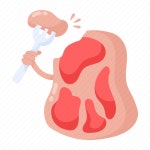 Filet steak, beef steak, grilled steak, meat steak, pork steak sticker - Download on Iconfinder