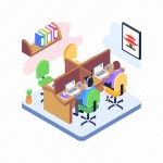Workplace, office, office workstation, workstation, working area illustration - Download on Iconfinder