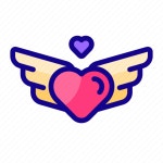 Heart wings, angel, heart, love, valentine day icon - Download on Iconfinder