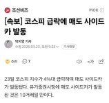 [속보] 코스피 급락에 매도 사이드카 발동 - 뽐뿌:증권포럼 [속보] 코스피 급락에 매도 사이드카 발동
