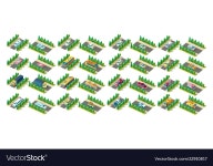 Set collection car Royalty Free Vector Image - VectorStock Set collection car vector image on VectorStock