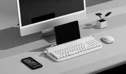 [누적 4.5억] 완벽한 성능의 충전식 레트로 키보드! 마우스도 준다고? by 주식회사 엑토