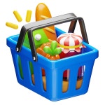 Store Basket 3D 일러스트레이션들 - 무료 다운로드 (PNG, BLEND, FBX, glTF) | IconScout