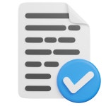 Check File 3D Icons - Free Download in PNG, glTF