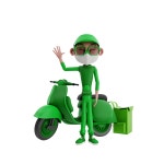 Premium Motorbike 3D Illustration download in PNG, OBJ or Blend format