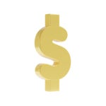 Dollar Sign 3D Icons - Free Download in PNG, glTF