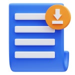 Premium Document Warning 3D Icon download in PNG, OBJ or Blend format