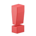 Premium Exclamation Mark 3D Illustration download in PNG, OBJ or Blend format