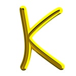 Letter K 3D Icons - Free Download in PNG, glTF