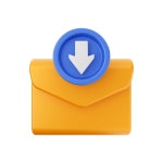 Premium Cloud Mail 3D Illustration download in PNG, OBJ or Blend format