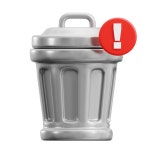 Trash Can Full 3D Illustrations - Free Download in PNG, glTF