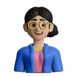 Teacher, female, person, girl, profile, woman, lady 3D illustration - Download on Iconfinder