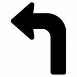 Left turn, navigation icon, directional sign, traffic icon, movement, location, map icon - Download on Iconfinder