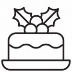 Christmas, line, cake icon - Download on Iconfinder