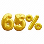 65 percent, percentage, discount, sale, balloon number 3D illustration - Download on Iconfinder
