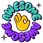 Awesome, hand, ok, amazing, great, project, status sticker - Free download