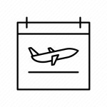Transport, airplane, departure time, airport, flight, airline, travel icon - Download on Iconfinder