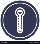 Glass thermometer circular icon Royalty Free Vector Image Glass thermometer circular icon vector image on VectorStock