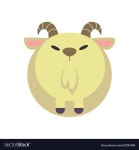 Goat flat Royalty Free Vector Image - VectorStock Goat flat vector image on VectorStock